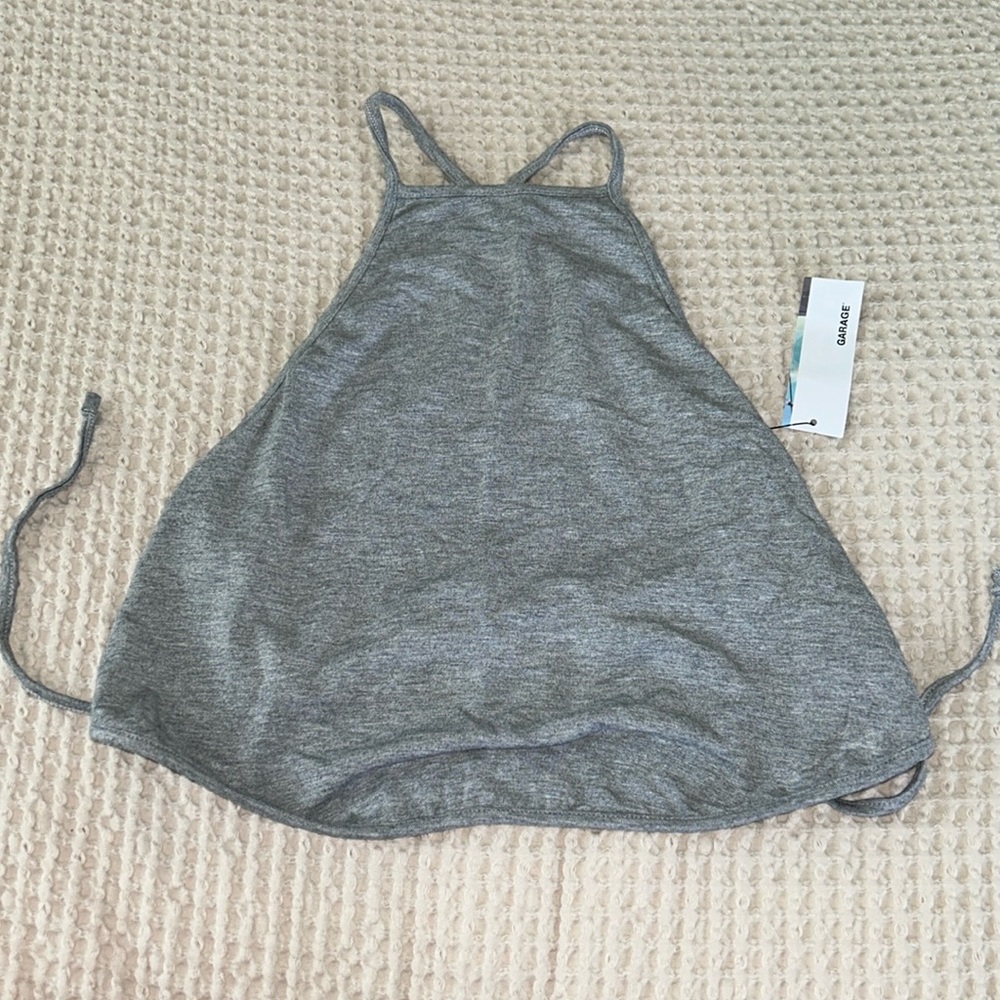 Garage Strappy Back Crop Halter Top